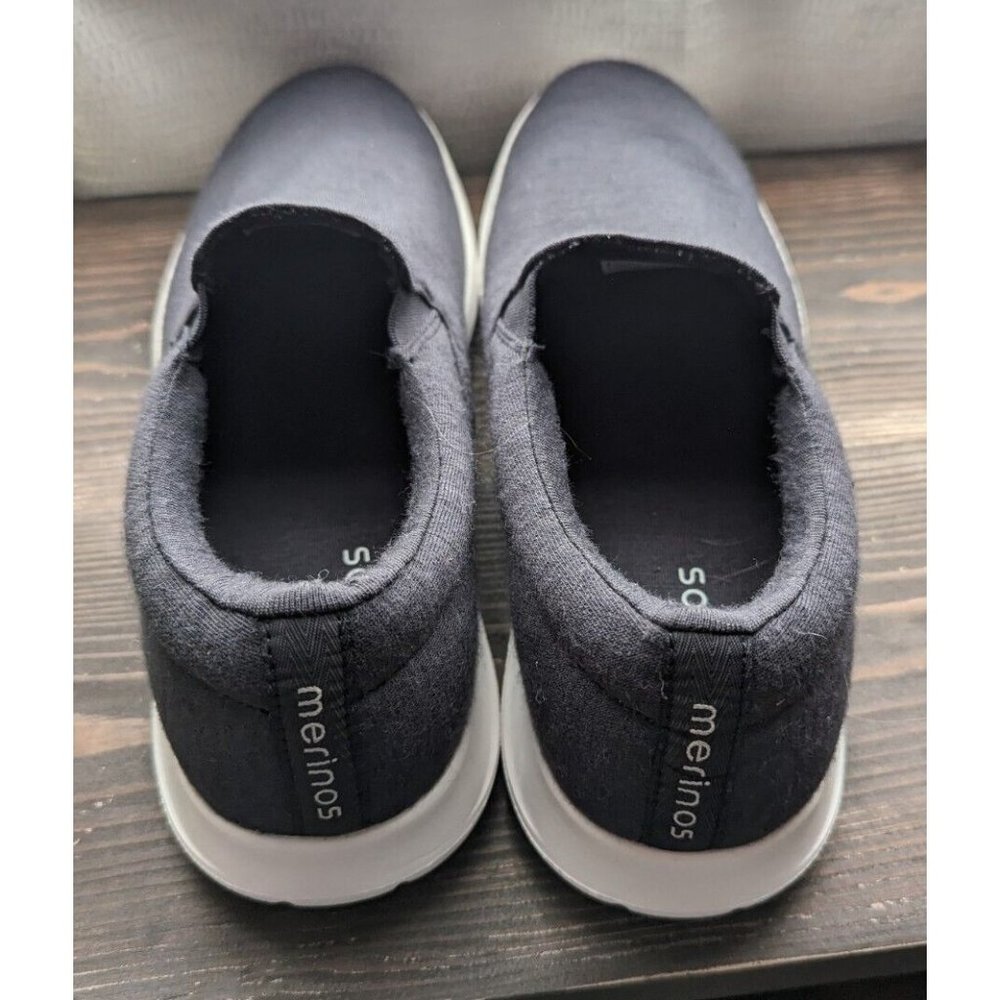 * Merinos Men's Size 12 W Navy Blue Slip-On Shoes Nice Condition - Picture 4 of 6